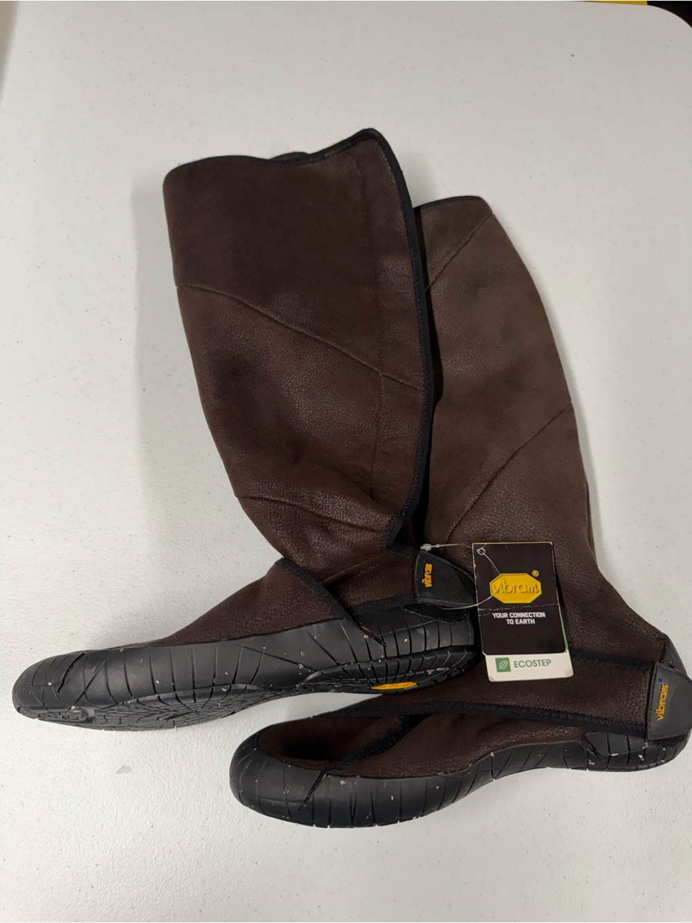 Vibram Furoshiki Shearling High Boots Women's Dark Brown Size S (38/39) (Sz 7.5)
